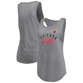 Fanatics Chicago Bulls Women's Quality Time Open Scoop Neck Tri-Blend Tank Top sale