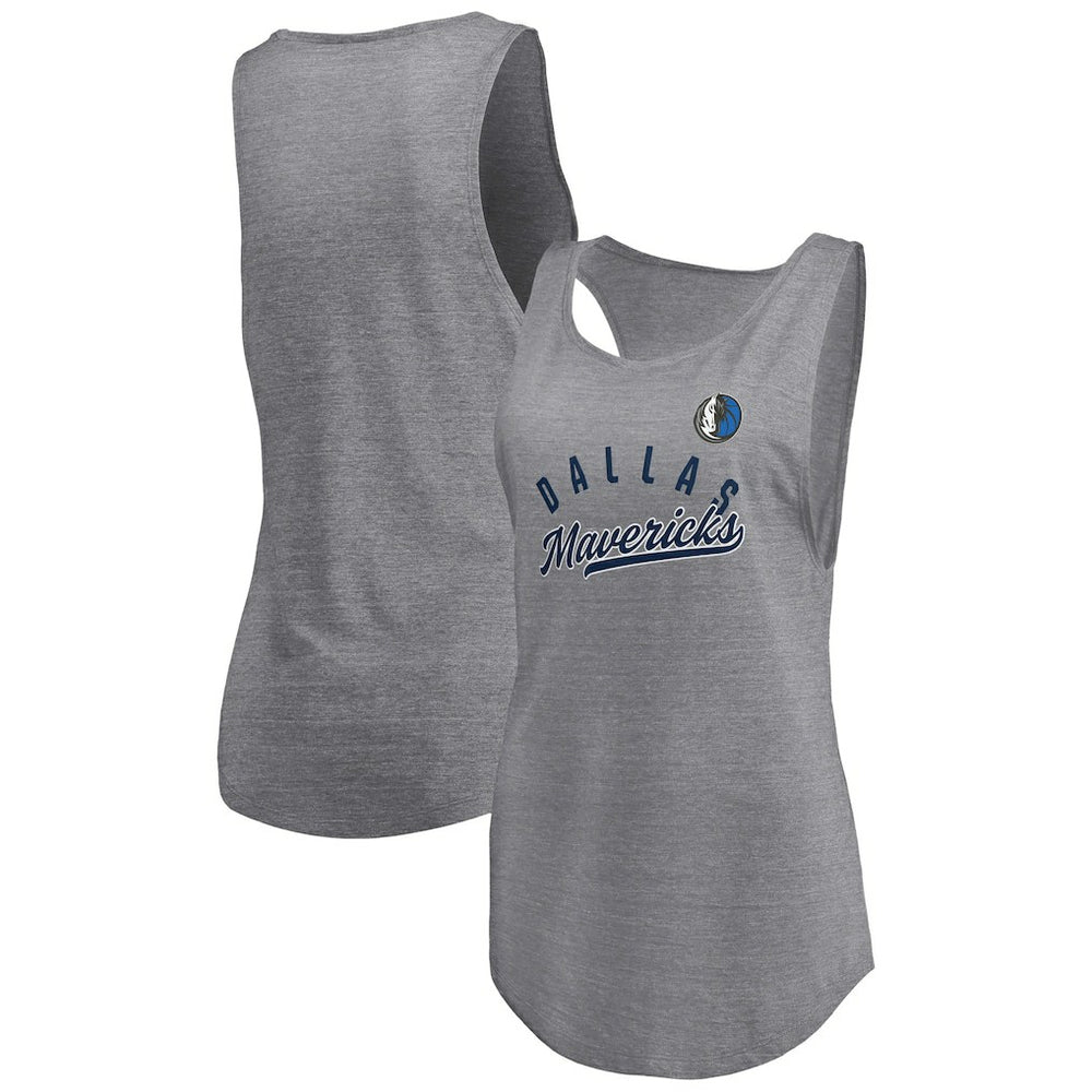 Fanatics Dallas Mavericks Women's Quality Time Open Scoop Neck Tri-Blend Tank Top sale