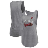 Fanatics Portland Trail Blazers Women's Quality Time Open Scoop Neck Tri-Blend Tank Top