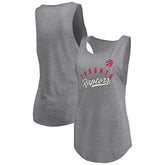 Fanatics Toronto Raptors Women's Quality Time Open Scoop Neck Tri-Blend Tank Top