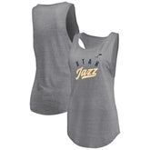 Fanatics Utah Jazz Women's Quality Time Open Scoop Neck Tri-Blend Tank Top