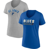 NHL St. Louis Blues Fanatics Women's Parent 2-Pack V-Neck T-Shirt Set