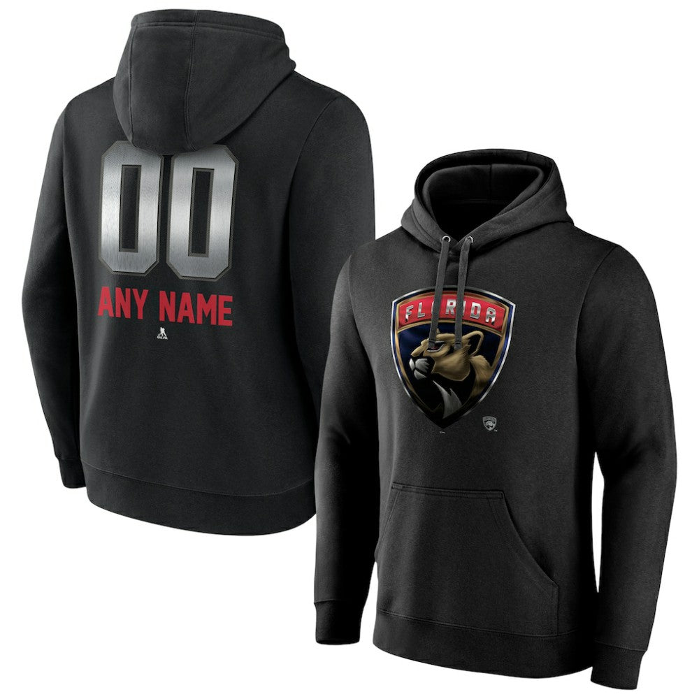 NHL Florida Panthers Personalized Midnight Mascot Logo Pullover Hoodie