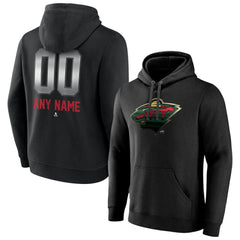 NHL Minnesota Wild Personalized Midnight Mascot Logo Pullover Hoodie