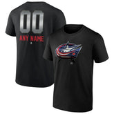 NHL Columbus Blue Jackets Personalized Midnight Mascot Logo T-Shirt