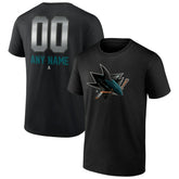 NHL San Jose Sharks Personalized Midnight Mascot Logo T-Shirt