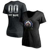 NHL Winnipeg Jets Women's Personalized Midnight Mascot Logo V-Neck T-Shirt