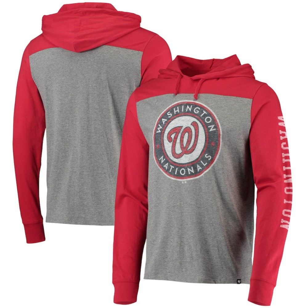 Heathered Gray/Red Washington Nationals '47 Franklin Wooster Pullover Hoodie