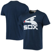 Navy Chicago White Sox Homage Hand-Drawn Logo Tri-Blend T-Shirt