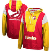 Mitchell & Ness Atlanta Hawks Hardwood Classics Highlight Reel Windbreaker Half-Zip Hoodie Jacket