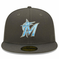 Graphite Miami Marlins New Era 2022 Father's Day On-Field 59FIFTY Fitted Hat