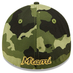 Camo Miami Marlins New Era 2022 Armed Forces Day 39THIRTY Flex Hat