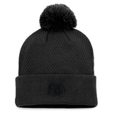 NHL Chicago Blackhawks Fanatics Women's Authentic Pro Road Cuffed Knit Hat with Pom