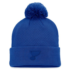 NHL St. Louis Blues Fanatics Women's Authentic Pro Road Cuffed Knit Hat with Pom
