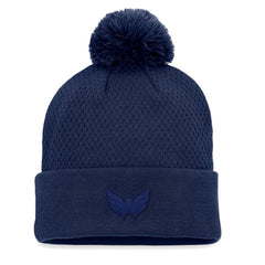 NHL Washington Capitals Fanatics Women's Authentic Pro Road Cuffed Knit Hat with Pom
