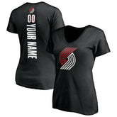 Portland Trail Blazers Women's Personalized Playmaker Team V-Neck T-Shirt