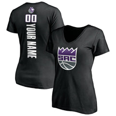 Sacramento Kings Women's Personalized Playmaker Team V-Neck T-Shirt