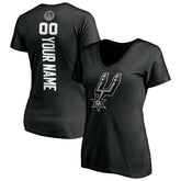 San Antonio Spurs Women's Personalized Playmaker Team V-Neck T-Shirt