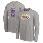 LeBron James Los Angeles Lakers #6 Playmaker Name & Number Long Sleeve T-Shirt