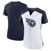 Women's Impact Exceed Performance Notch Neck T-Shirt - Tennessee Titans T-shirts