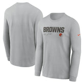Sideline Infograph Lock Up Performance Long Sleeve T-Shirt - Cleveland Browns T-shirts