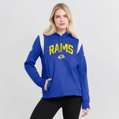 Women's Sideline Stack Performance Pullover Hoodie - Los Angeles Rams Hoodies