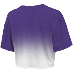 Los Angeles Lakers Majestic Threads Women's Dirty Dribble Tri-Blend Cropped T-Shirt