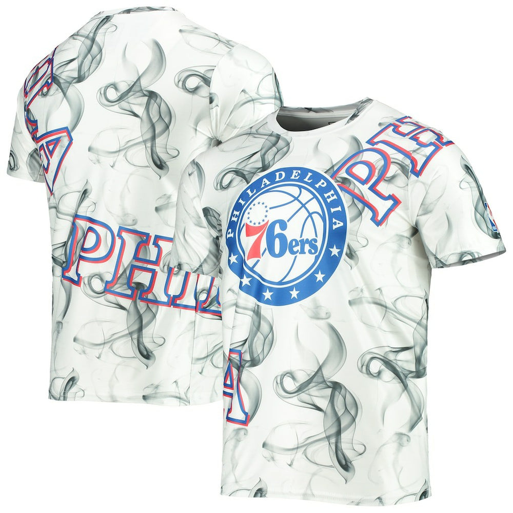 Philadelphia 76ers FISLL Asymmetric Bold Smoke T-Shirt