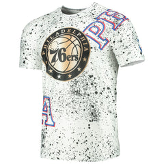 Philadelphia 76ers FISLL Gold Foil Splatter Print T-Shirt