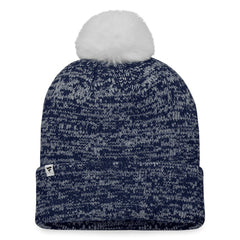 Navy/White Boston Red Sox Fanatics Women's Iconic Cuffed Knit Hat with Pom