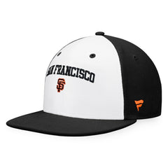 White/Black San Francisco Giants Fanatics Iconic Color Blocked Fitted Hat