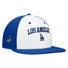 White/Royal Los Angeles Dodgers Fanatics Iconic Color Blocked Fitted Hat
