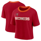 Women's High Hip Fashion Cropped Top - Tampa Bay Buccaneers Tops
