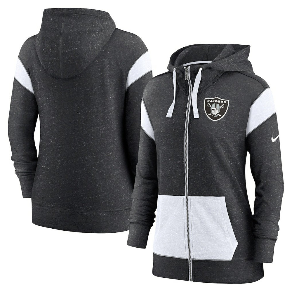 Women's Plus Size Monaco Full-Zip Lightweight Hoodie - Las Vegas Raiders Hoodies