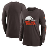 Women's Prime Split Long Sleeve T-Shirt - Cleveland Browns T-shirts