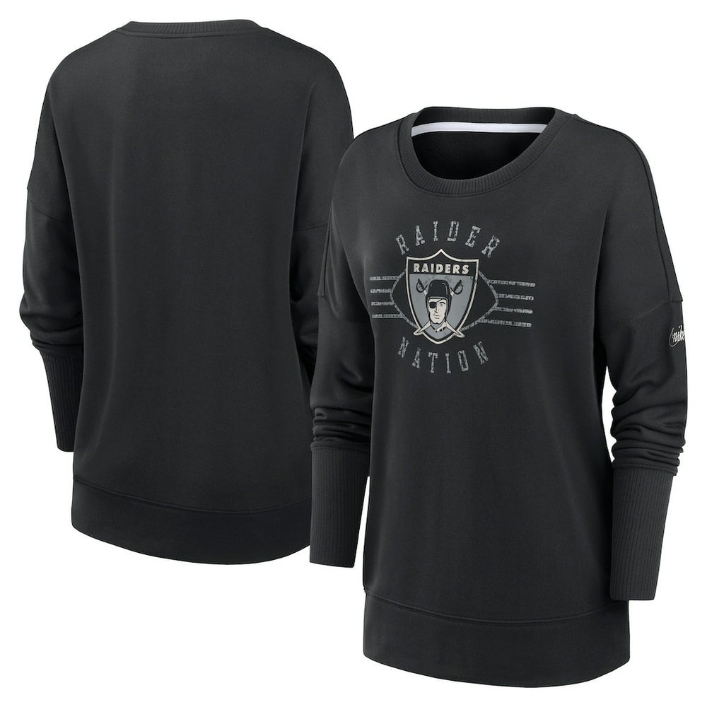 Women's Rewind Playback Icon Performance Pullover Sweatshirt - Las Vegas Raiders Pullover