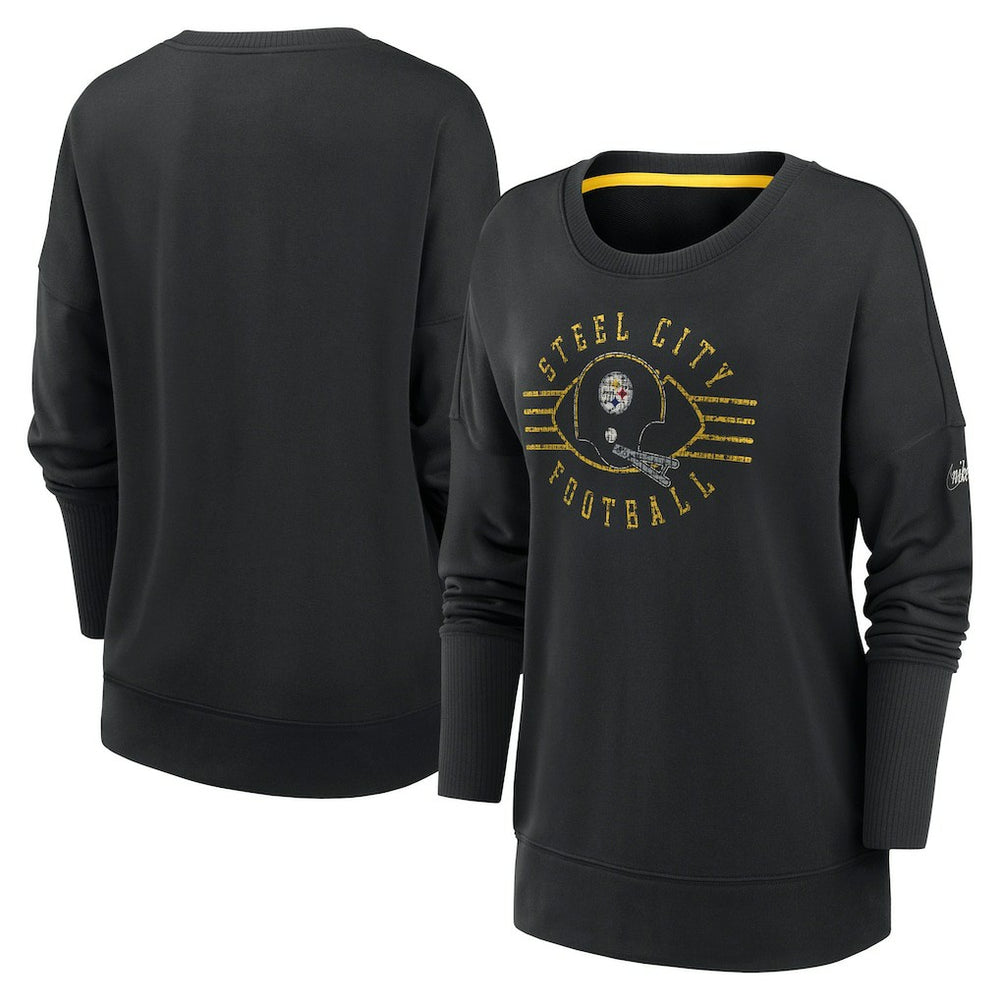 Women's Rewind Playback Icon Performance Pullover Sweatshirt - Pittsburgh Steelers Pullover