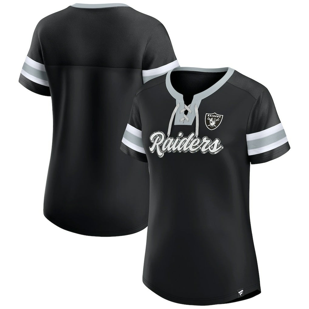 Women's Original State Lace-Up T-Shirt - Las Vegas Raiders T-shirts