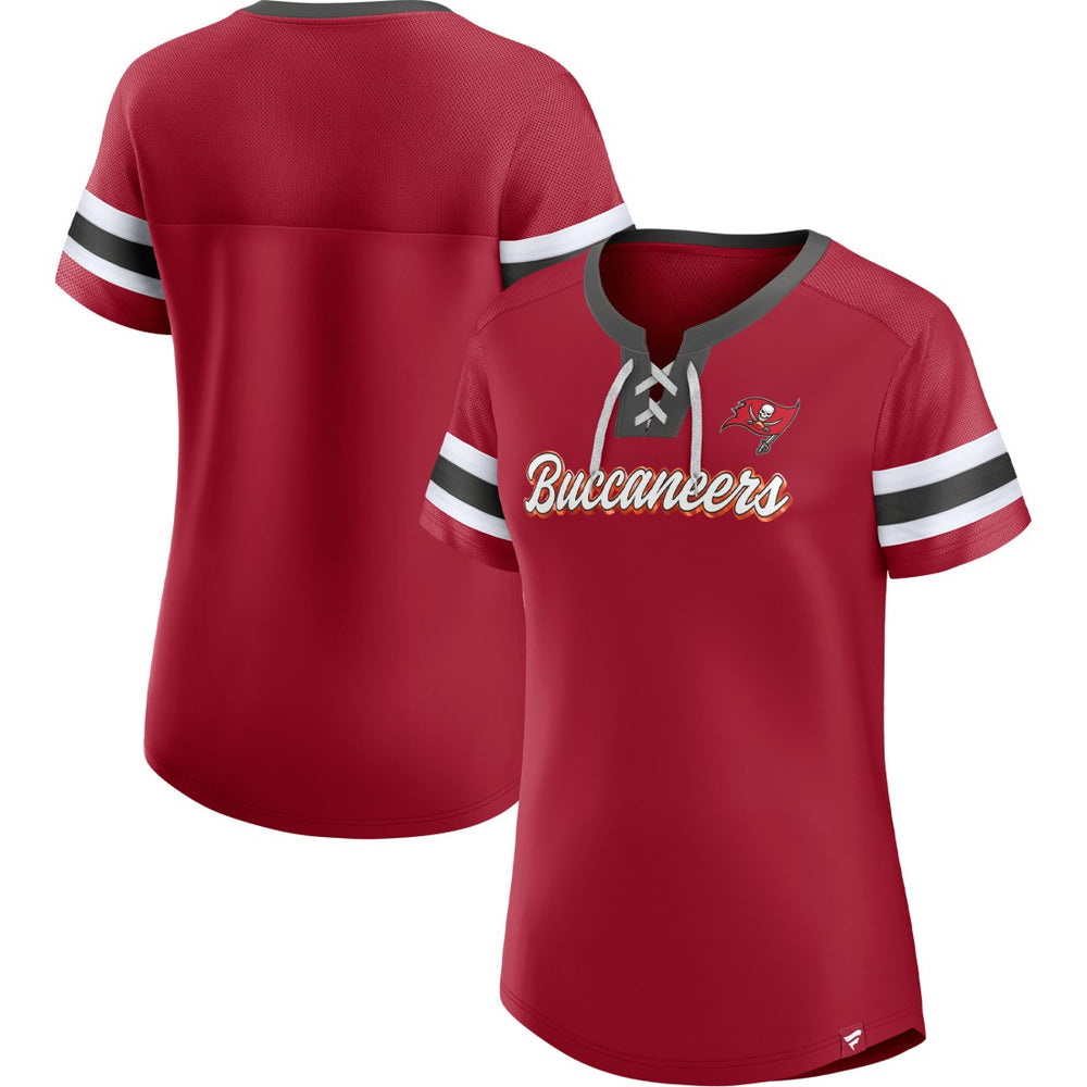 Women's Original State Lace-Up T-Shirt - Tampa Bay Buccaneers T-shirts