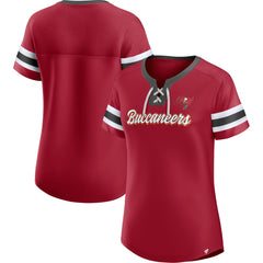 Women's Original State Lace-Up T-Shirt - Tampa Bay Buccaneers T-shirts