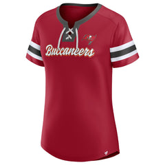 Women's Original State Lace-Up T-Shirt - Tampa Bay Buccaneers T-shirts