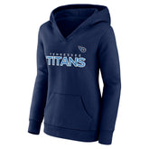 Women's Iconic Cotton Fleece Checklist Pullover Hoodie - Tennessee Titans Hoodies