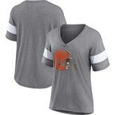 Women's Distressed Team Tri-Blend V-Neck T-Shirt - Cleveland Browns T-shirts