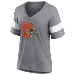 Women's Distressed Team Tri-Blend V-Neck T-Shirt - Cleveland Browns T-shirts