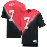 Michael Vick Retired Player Name & Number Diagonal Tie-Dye V-Neck T-Shirt - Atlanta Falcons T-shirts