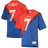 John Elway Retired Player Name & Number Diagonal Tie-Dye V-Neck T-Shirt - Denver Broncos T-shirts