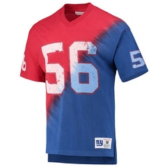 Lawrence Taylor Retired Player Name & Number Diagonal Tie-Dye V-Neck T-Shirt - New York Giants T-shirts