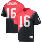 Joe Montana Retired Player Name & Number Diagonal Tie-Dye V-Neck T-Shirt - San Francisco 49ers T-shirts