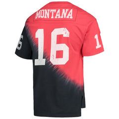 Joe Montana Retired Player Name & Number Diagonal Tie-Dye V-Neck T-Shirt - San Francisco 49ers T-shirts
