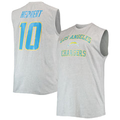 Justin Herbert Big & Tall Player Name & Number Muscle Tank Top - Los Angeles Chargers Tops